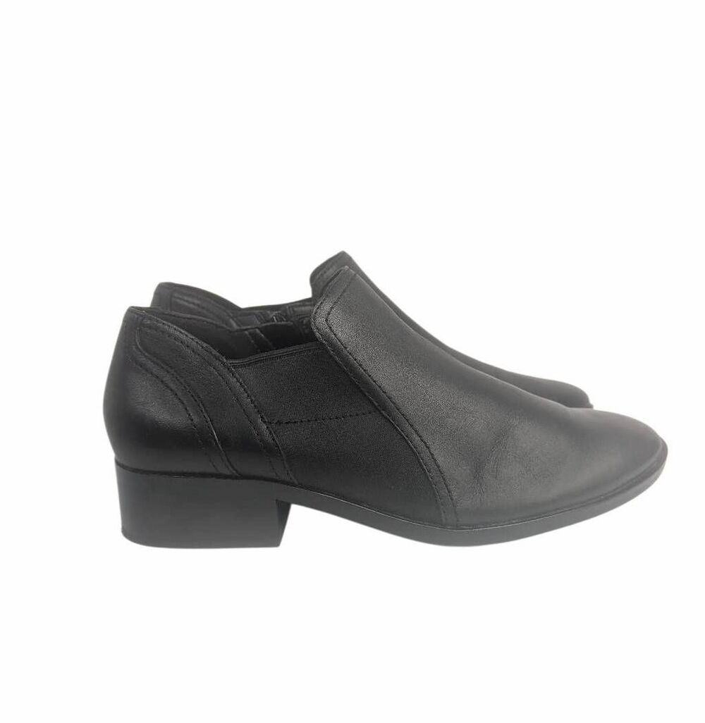 Naturalizer Royal Black leather low rise bootie shootie comfort shoe womens 8.5 - Picture 3 of 9
